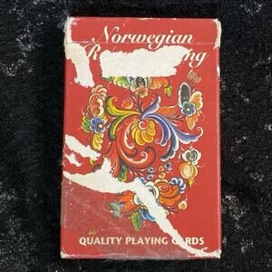 Normanns Kunstforlag Vintage Deck Norwegian Playing Cards Norge Norway MISSING 1